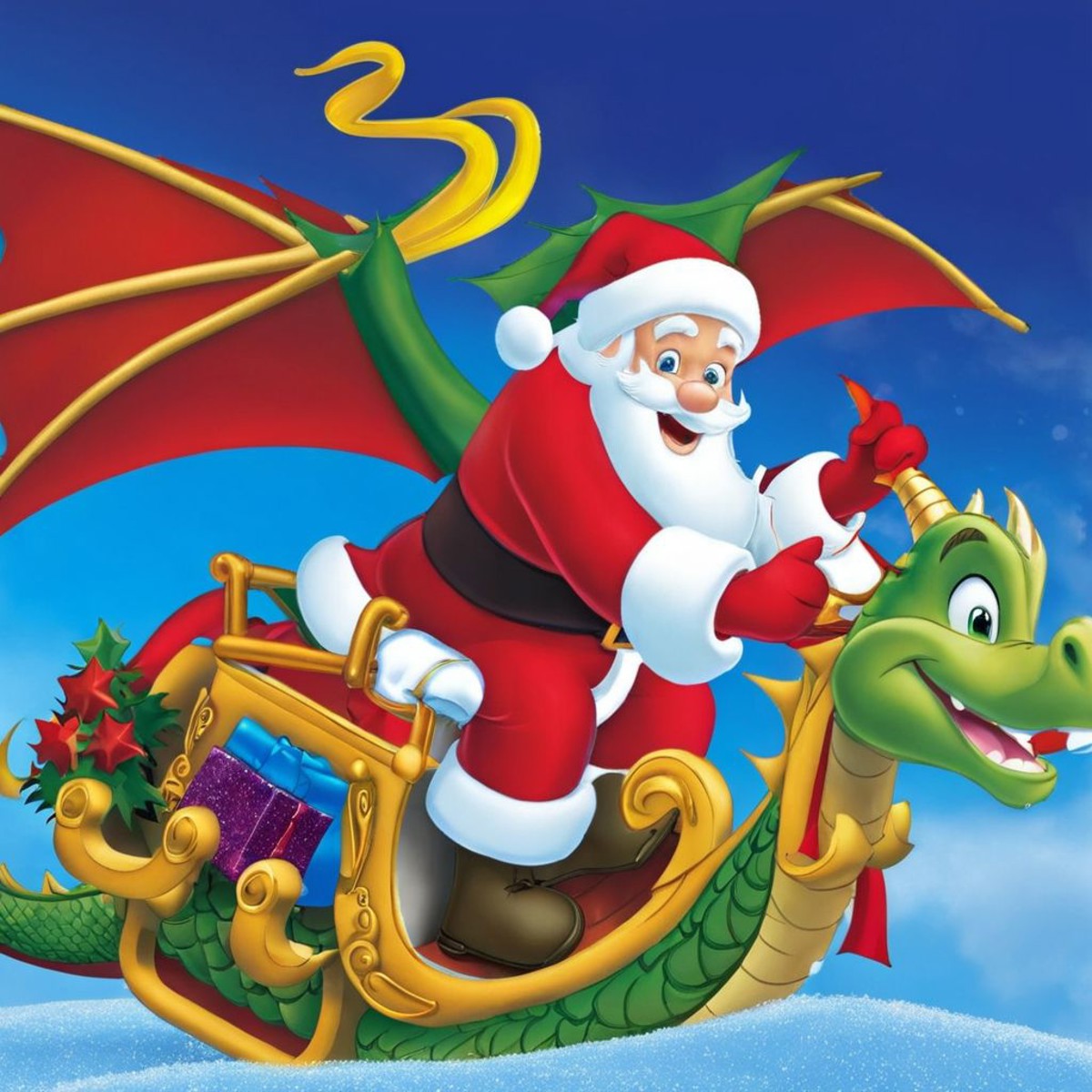 Santa riding a might dragon DreamDisPix style <lora:SDXL-DreamDisPix-Lora-r32:0.8>